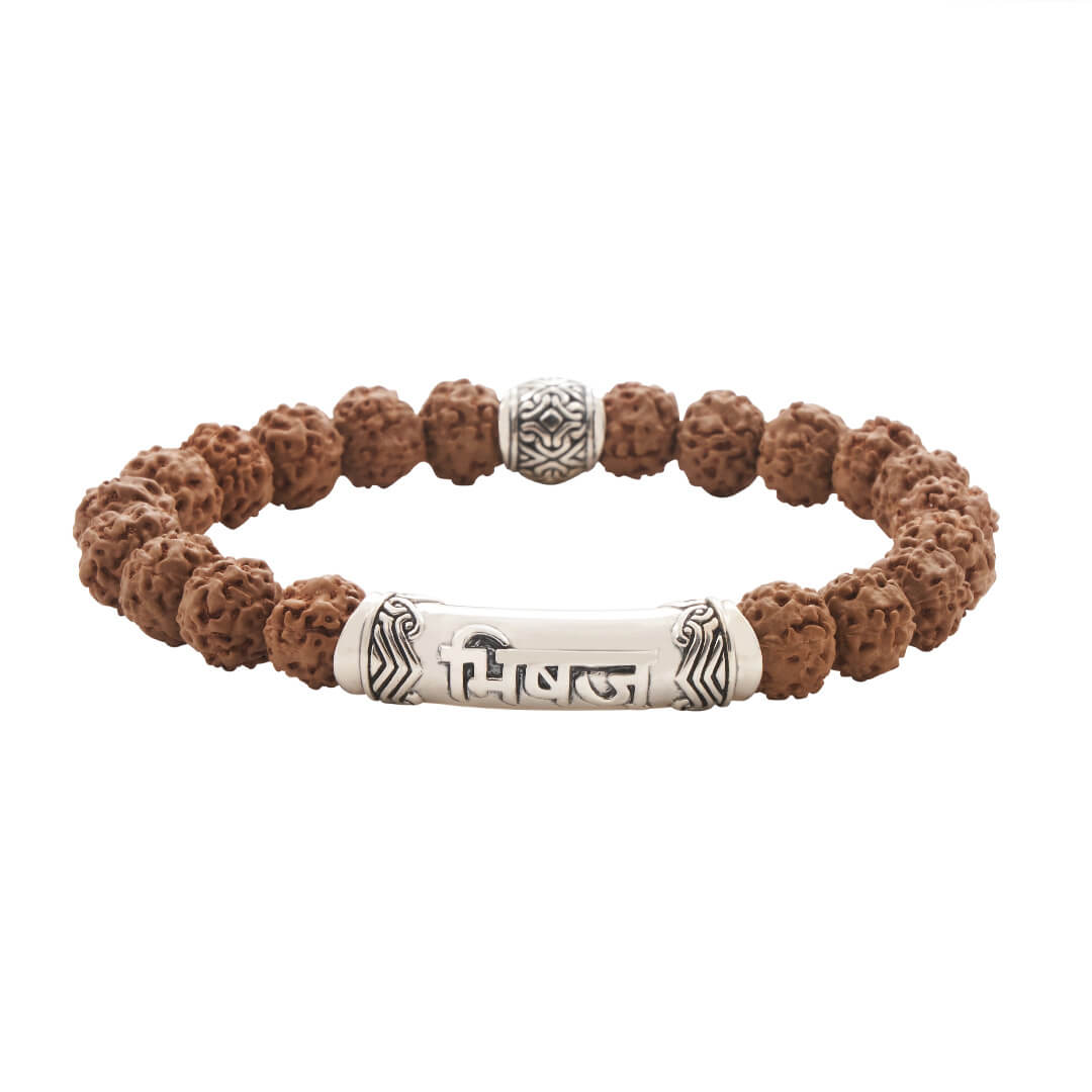 Healer Rudraksha Mantra Bracelet (silver) 1