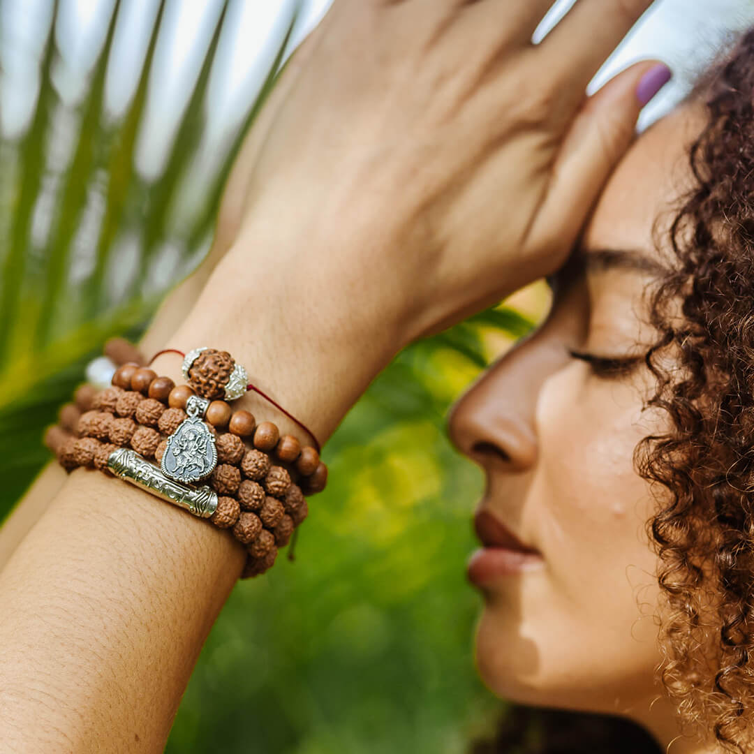 Healer Rudraksha Mantra Bracelet (silver) 8