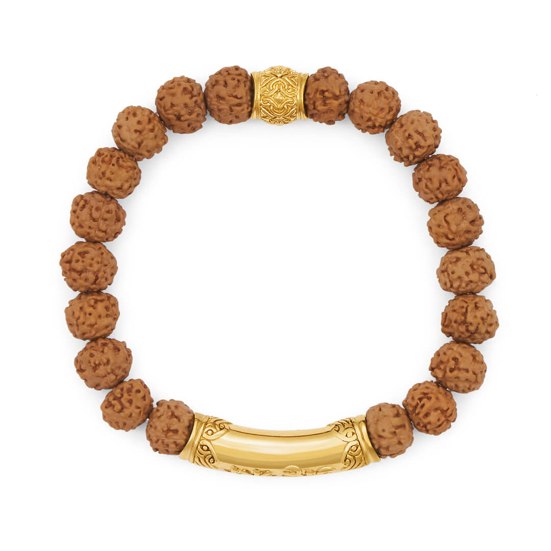 Peace of Mind Healing Mantra Bracelet (gold) 2