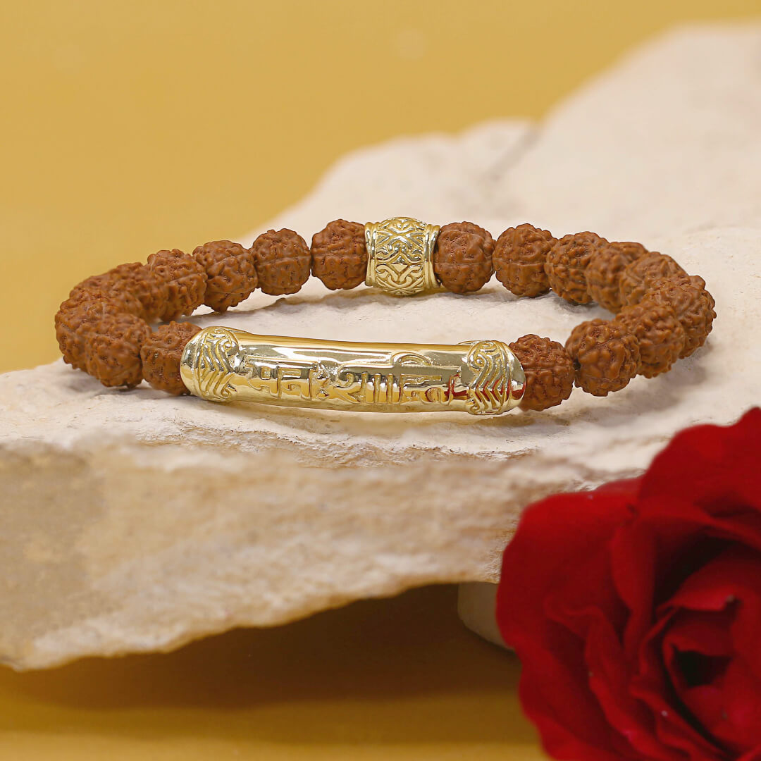 Peace of Mind Healing Mantra Bracelet (gold) 3