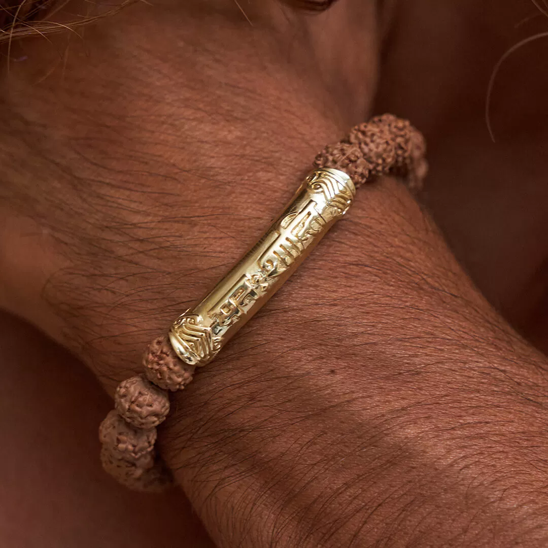 Peace of Mind Healing Mantra Bracelet (gold) 4