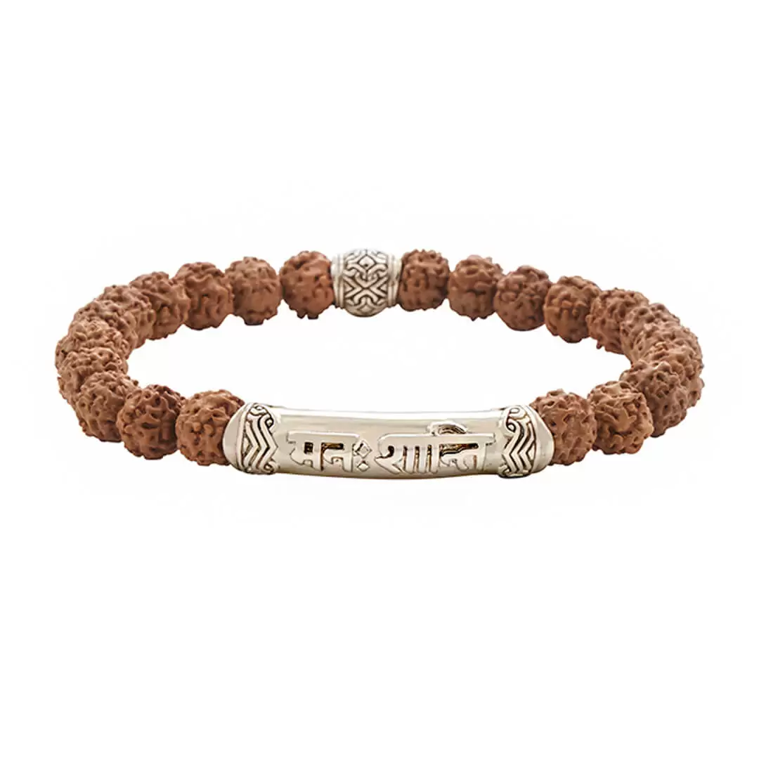 Peace of Mind Healing Mantra Bracelet (silver) 1