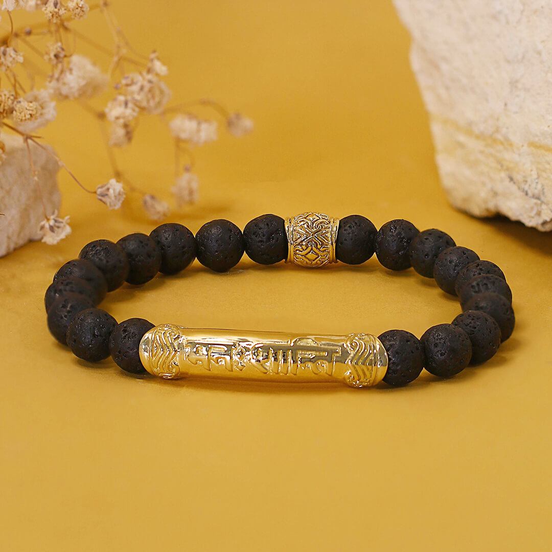Peace of Mind Protection Mantra Bracelet (gold) 3