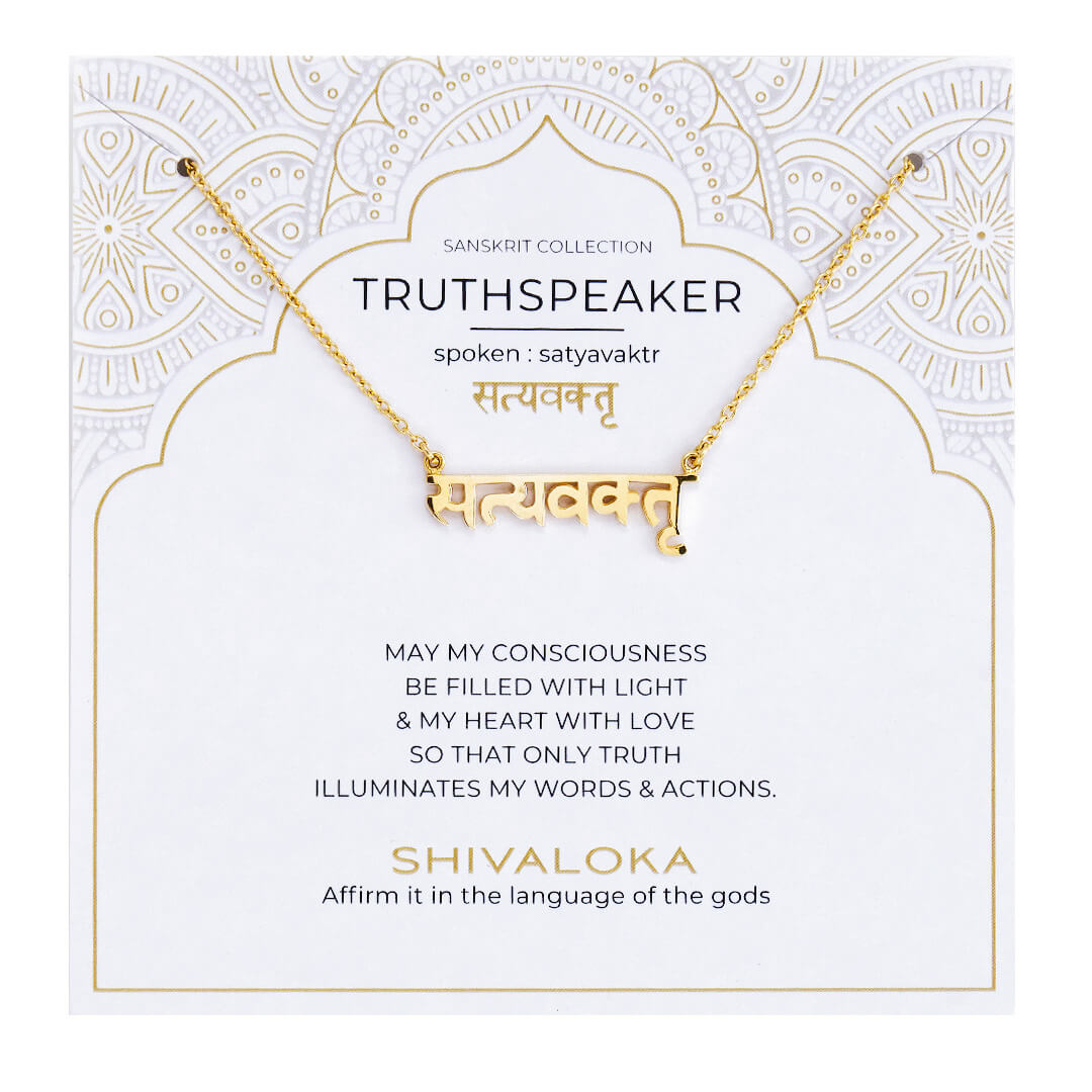 TRUTHSPEAKER Sanskrit Necklace (gold) – square2