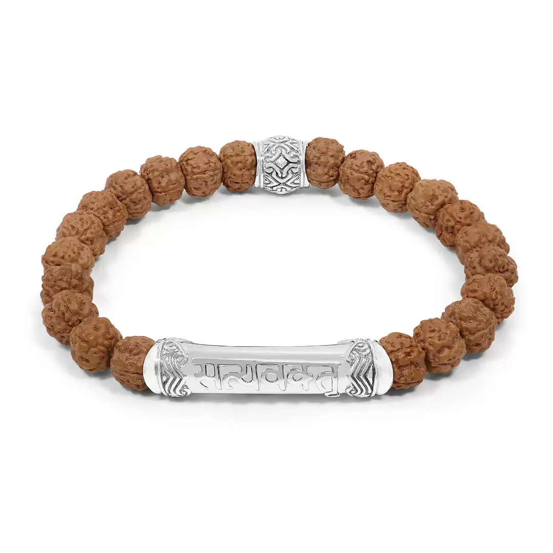 Truthspeaker Rudraksha Mantra Bracelet (silver) 1