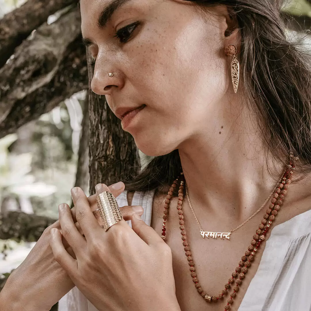 Supreme Bliss Sanskrit Necklace gold 6