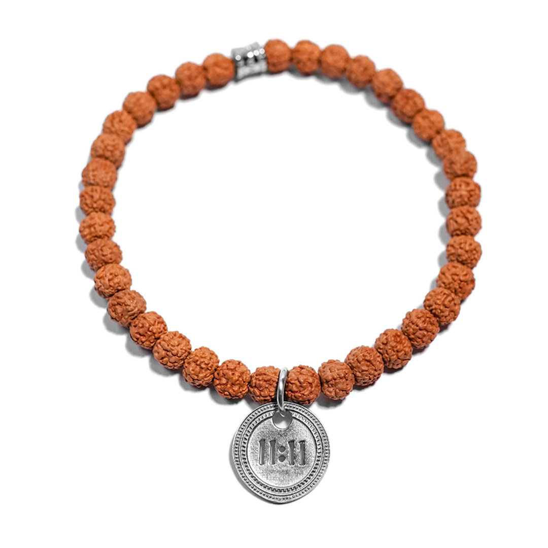 11 11 rudraksha silver (top)