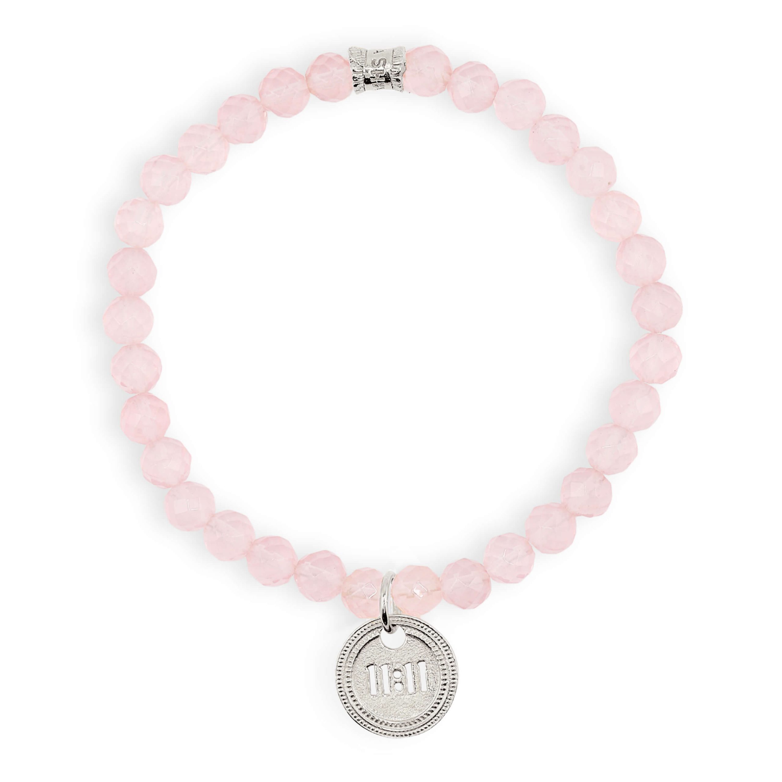 1111 Bracelet – Rose Quartz (silver) 1