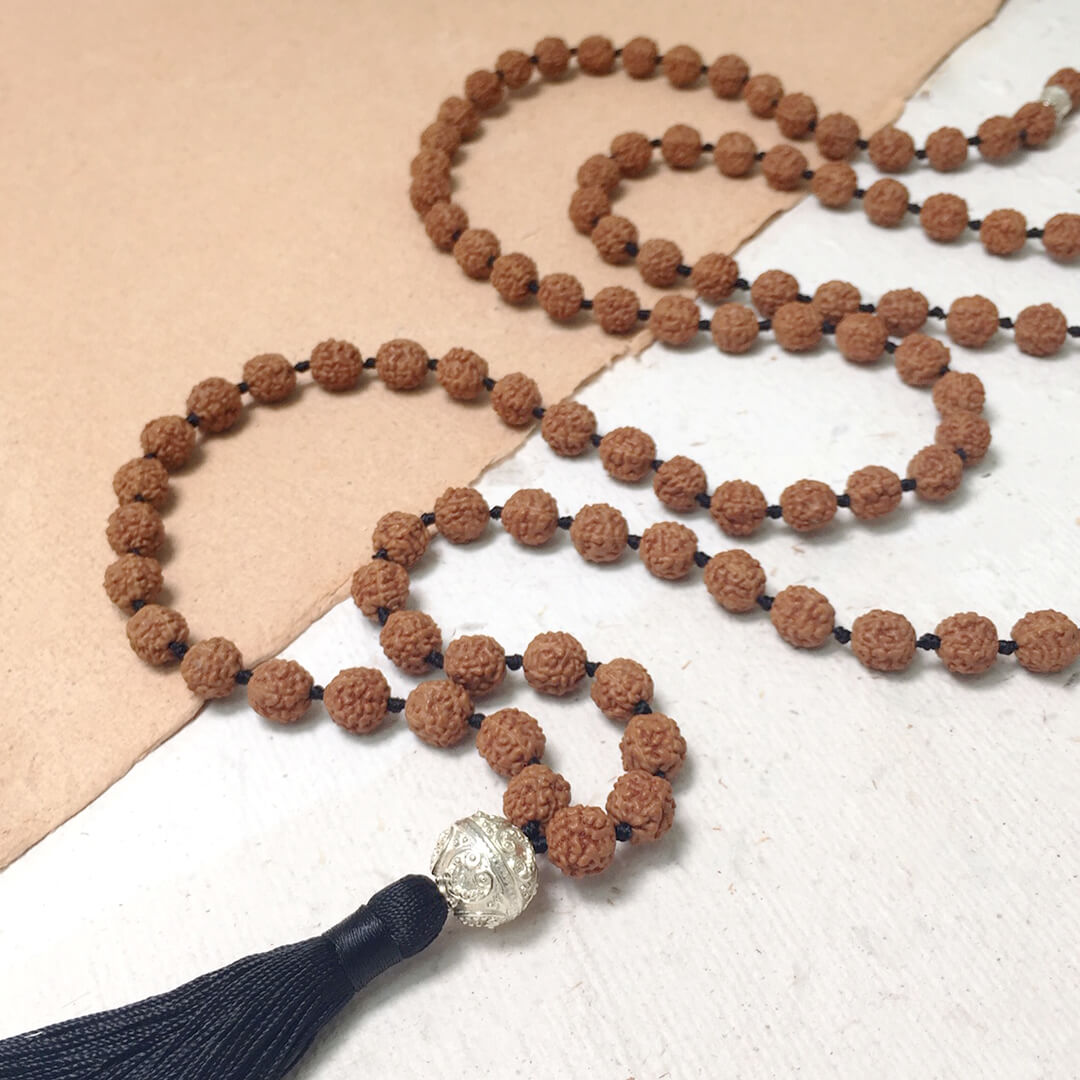 Hindu Authentic Rudraksha Yogic beads Meditation Praying Beads Sikh Simran  Mala
