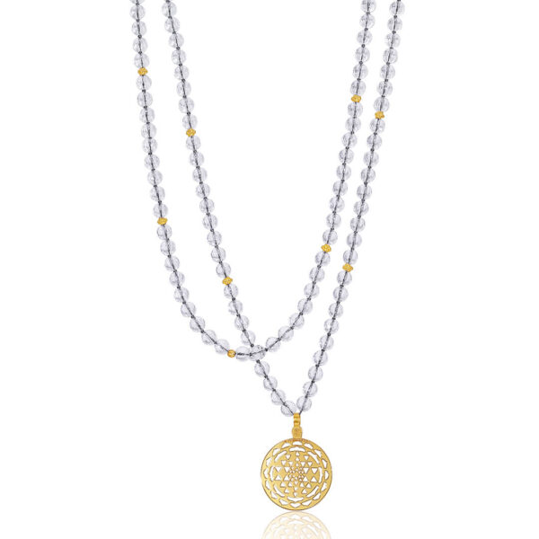 Sri Yantra Crystal Mala (goldbrass) 1
