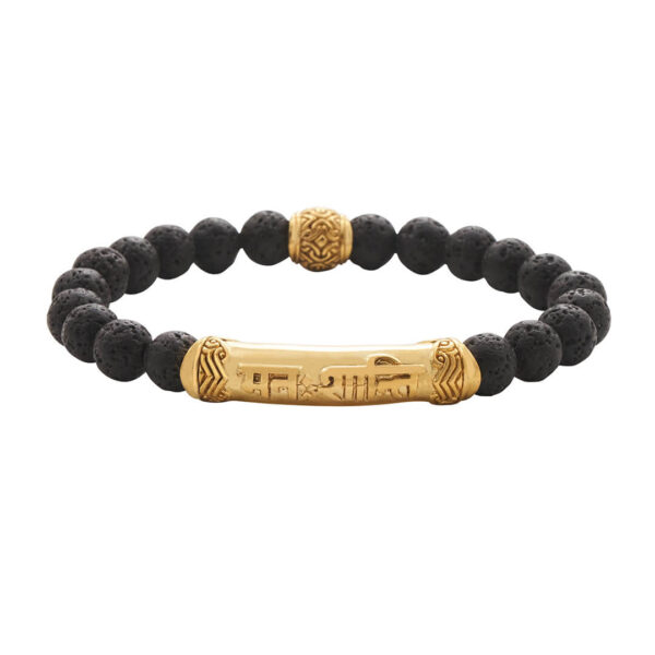 Peace of Mind Protection Mantra Bracelet (gold) 1