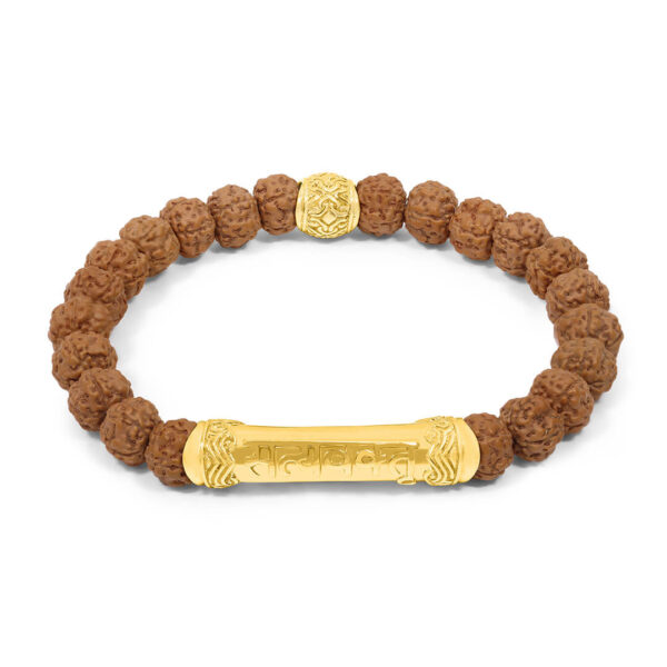Truthspeaker Rudraksha Mantra Bracelet (gold) 1