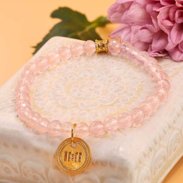 1111 Bracelet – Rose Quartz (gold) 6