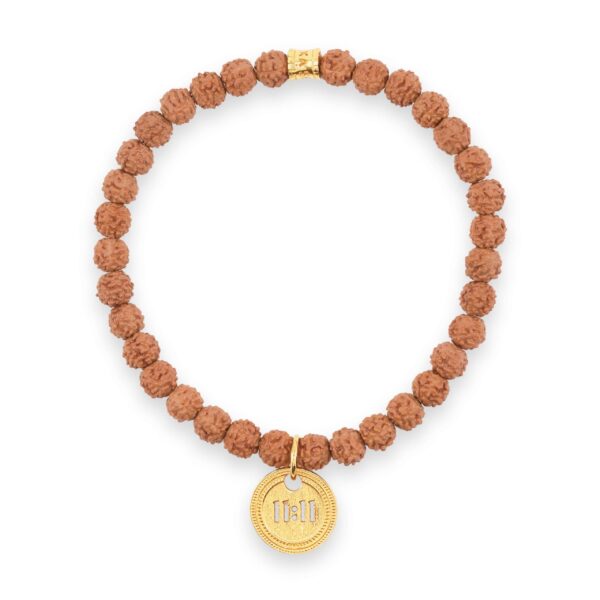 1111 Bracelet – Rudraksha (gold) 1