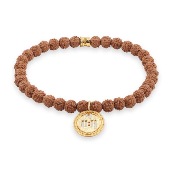 1111 Bracelet – Rudraksha (gold) 2