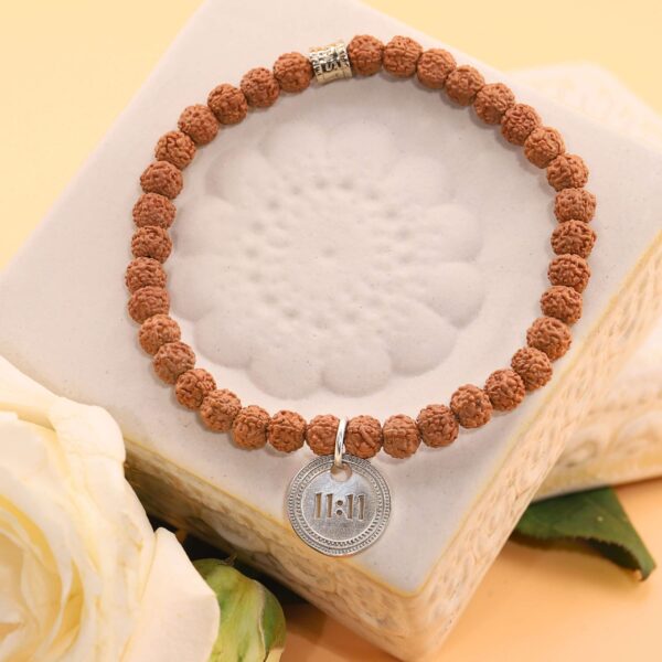 1111 Bracelet – Rudraksha (silver) 5